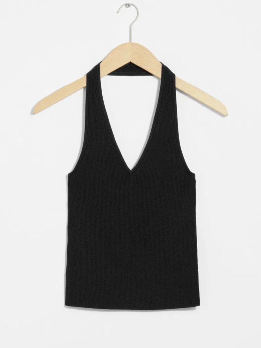 & Other Stories Ribbed Halterneck Top S